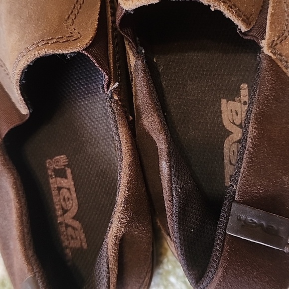 Teva Men’s Clifton Creek Brown Leather Slip On Loafers Size 7.5 - Picture 4 of 5